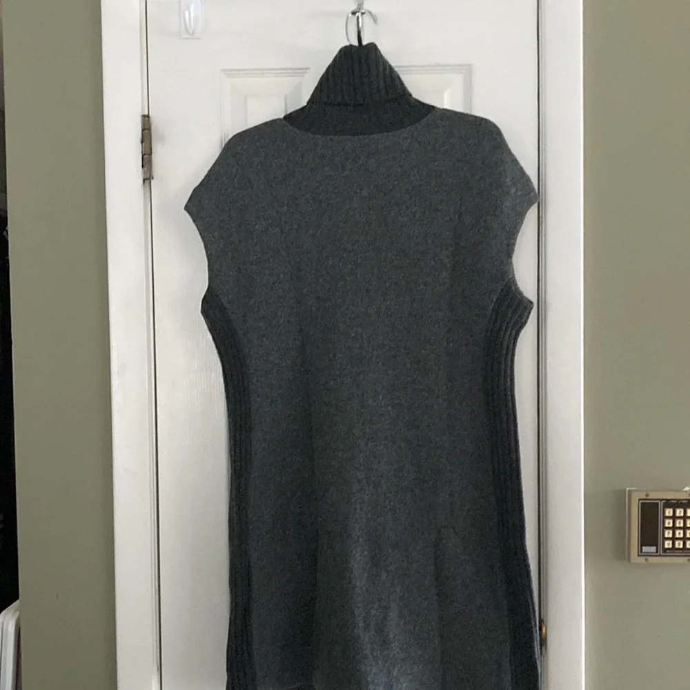RALPH LAUREN SLEEVELESS WOOL BLEND TURTLENECK DRESS TWO TONE KNEE LENGTH SIZE XL - Picture 4 of 8